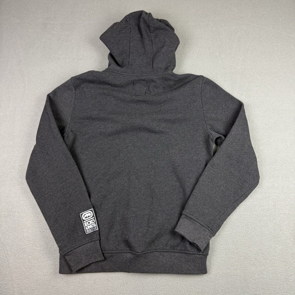 Ecko Unltd Gray Zip-Up Hoodie with Logo Mens Size Small Skater Y2K Style - Picture 2 of 10